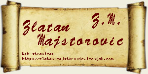 Zlatan Majstorović vizit kartica